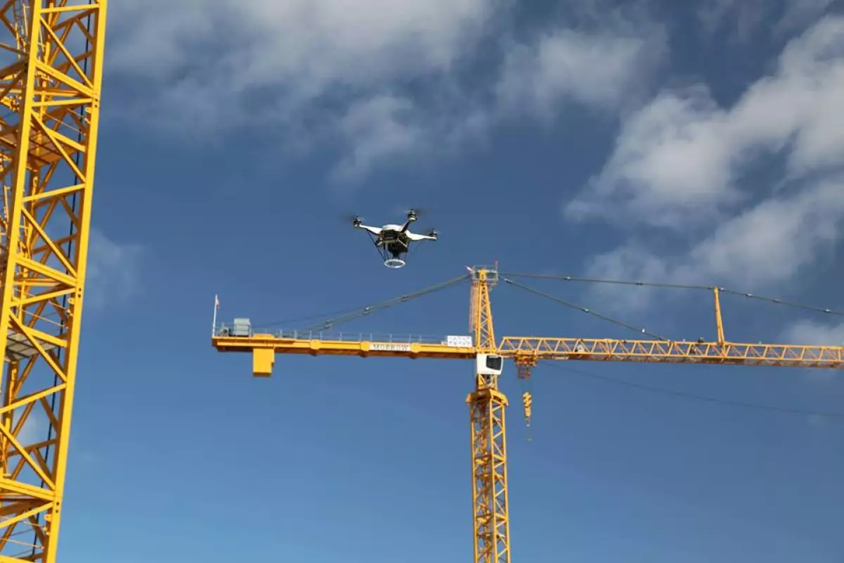 Drones are already proving incredibly efficient at aerial mapping on building sites, but are they capable of more? (Photo: Skycatch)