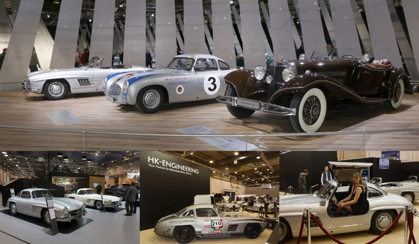 The tradition of Mercedes-Benz sports cars extends more than a century and goes right back into the histories of the two companies that came together (DMG and Benz & Cie). The most prominent collectibles from the company on the auction block are the cars at top, being the two variants of the 300 SL and the pre-WW2 500K/540K series