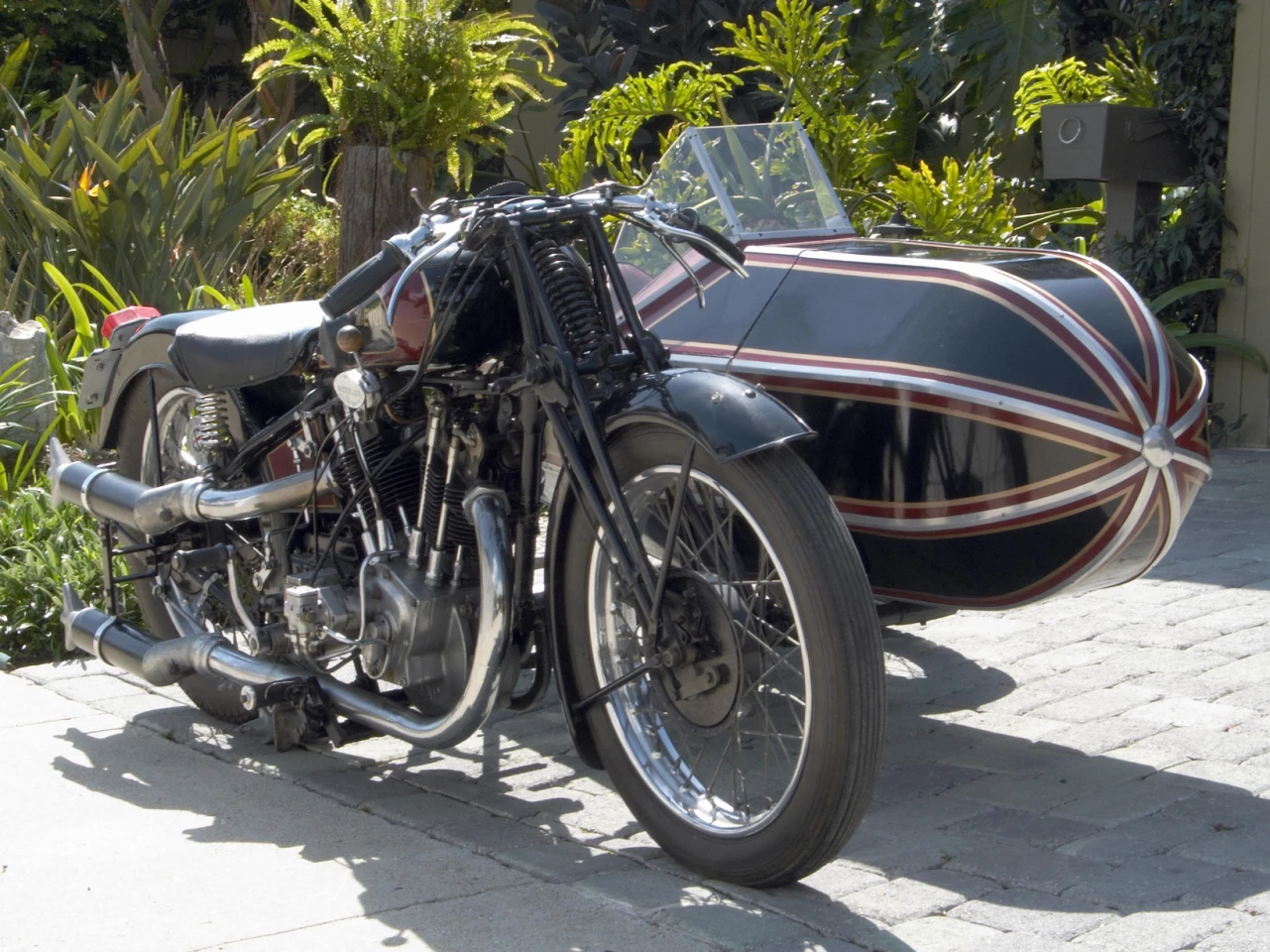 This 1927 McEvoy is powered by a JAP ‘KTOR’ competition engine and was restored by two-time Academy Award-winning special effects director John Stears. Whatsmore, the bike is one of only a handful of similar McEvoys known to exist and is of particular historical significance because it was the last of these machines to be owned by its builder, the late Michael McEvoy. Its restoration was started by Michael McEvoy and John Stears but completed by John upon McEvoy’s death. Stears also made a replica 1920s sports sidecar (on a genuine vintage chassis) for the bike which sold for $111,150 at a Bonhams' San Francisco sale in 2006.