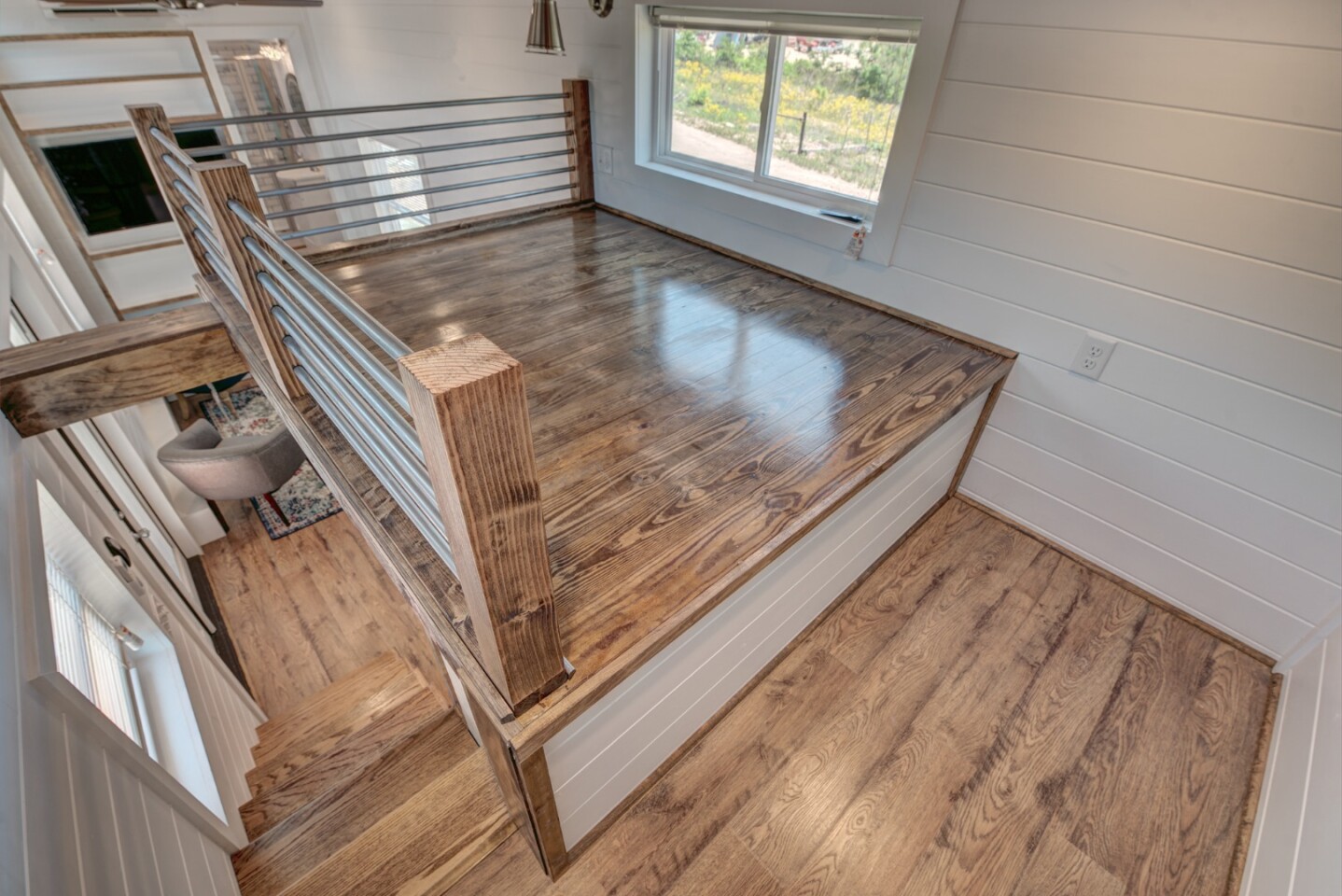 Loft area inside the Journey tiny house