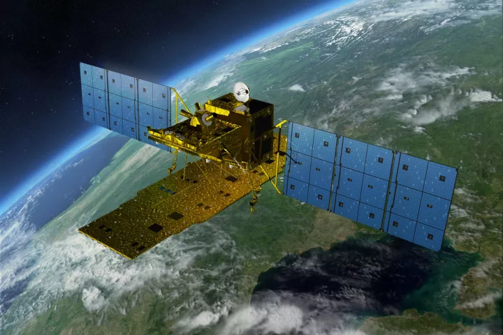 Is space-based solar power the answer to our energy needs? JAXA envisions solar satellites that would spin in synchrony with the Earth, like the Advanced Land Observing Satellite pictured here (Image: JAXA)