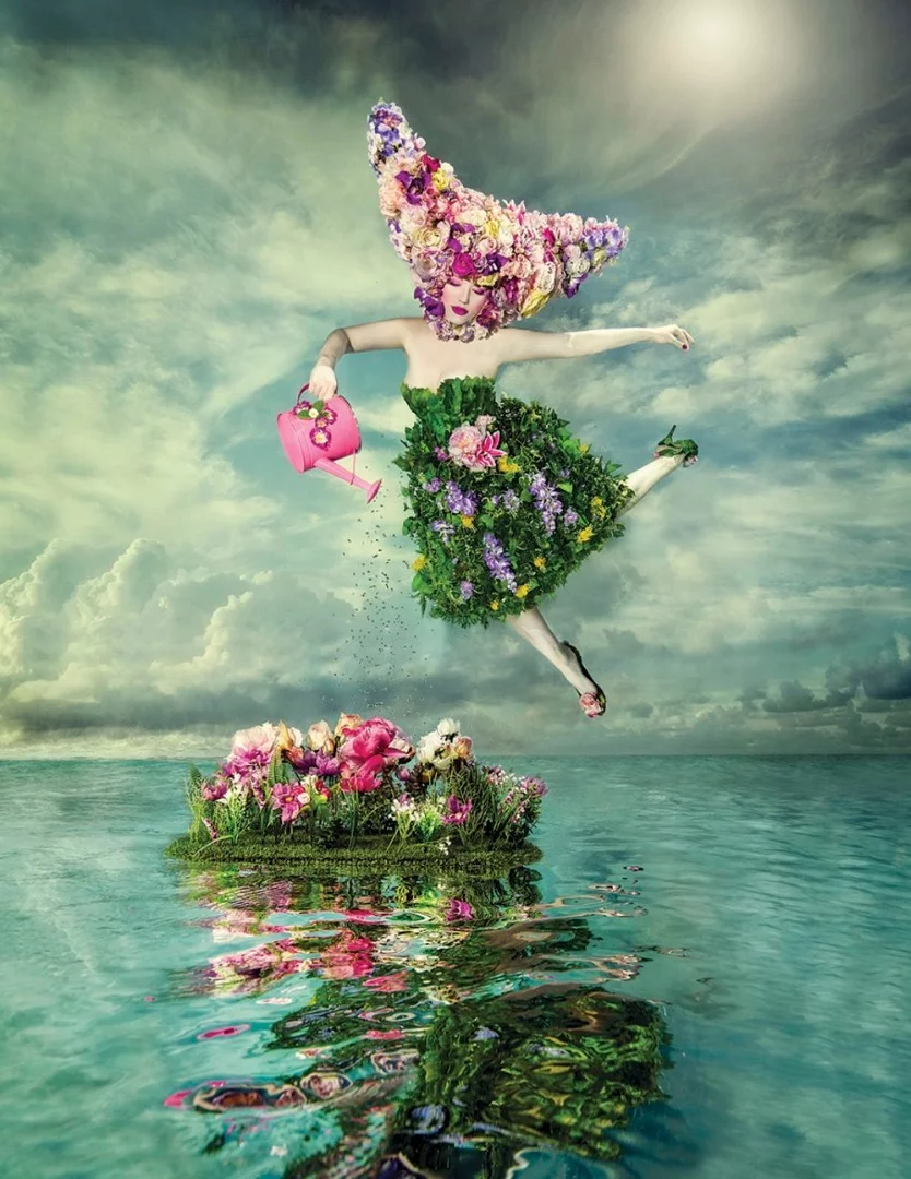 Honorable mention. Another beautiful surreal composition from Lucie Drlikova entitled "FLORA – the flower fairy"