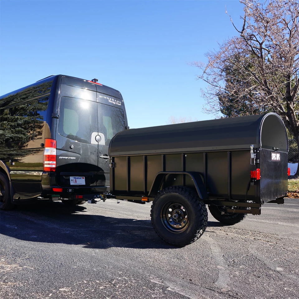 Tow the Crashpad with a camper van or larger RV and you have an extra bedroom and more space for gear and toys