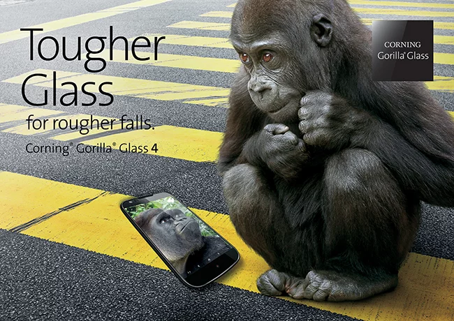 Gorilla Glass 4 is optimized to survive being dropped on the road or sidewalk