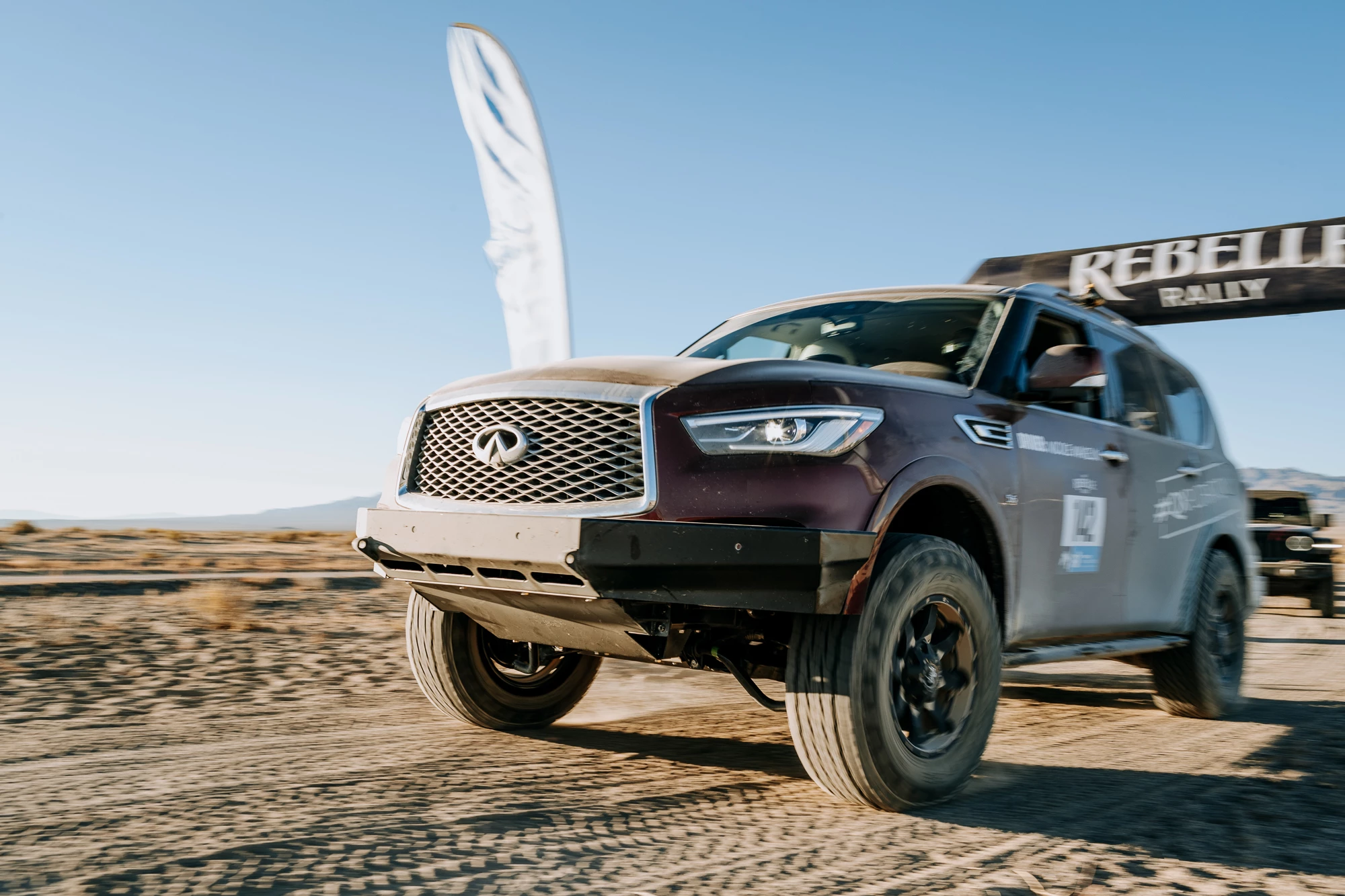 At the Rebelle Rally 2020 completion, the 2021 QX80 finished with full honors as the first-ever entry from Infinity in the navigation race and the first competition for its driver and navigator