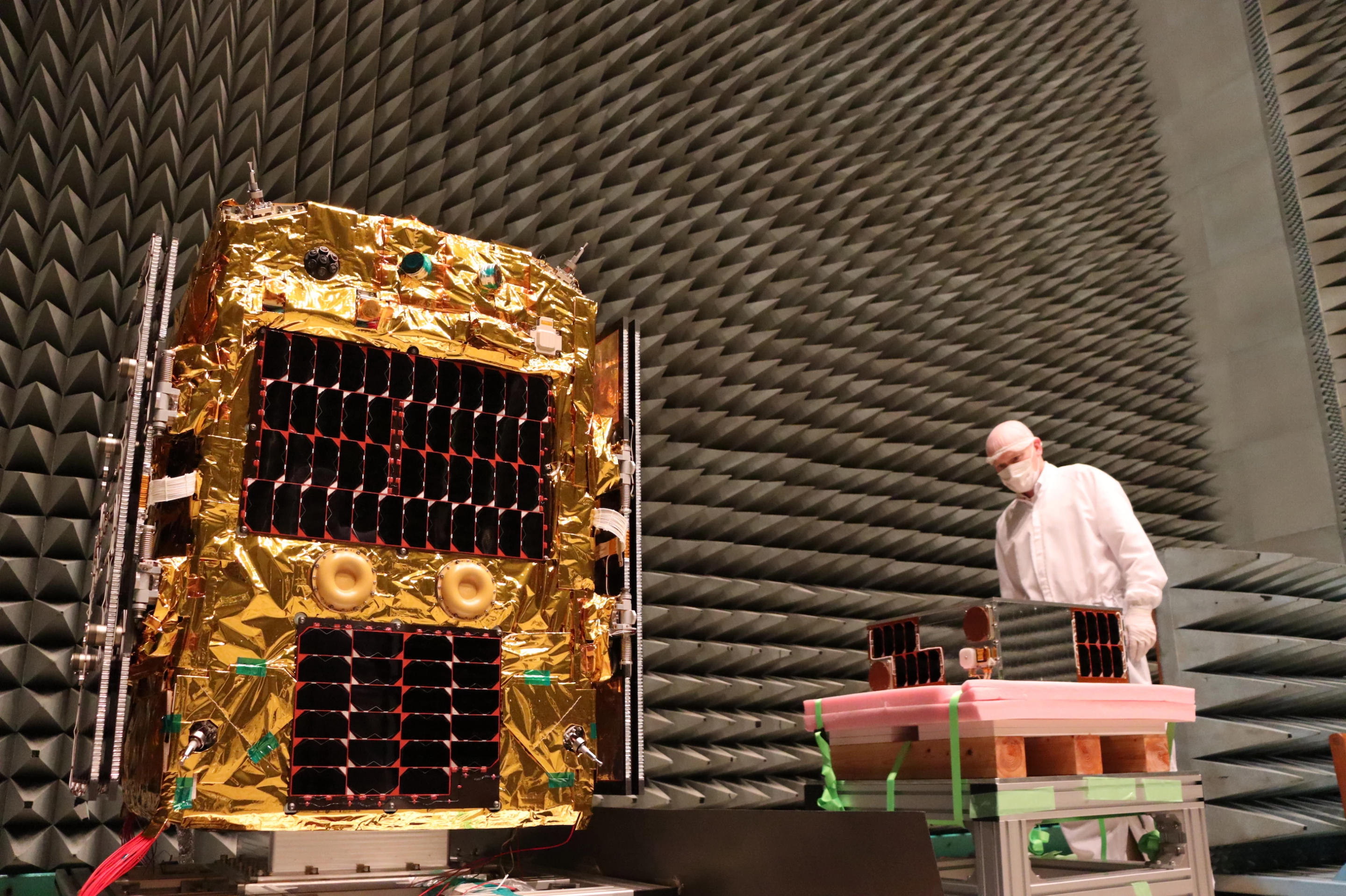ELSA-d undergoing acoustic testing
