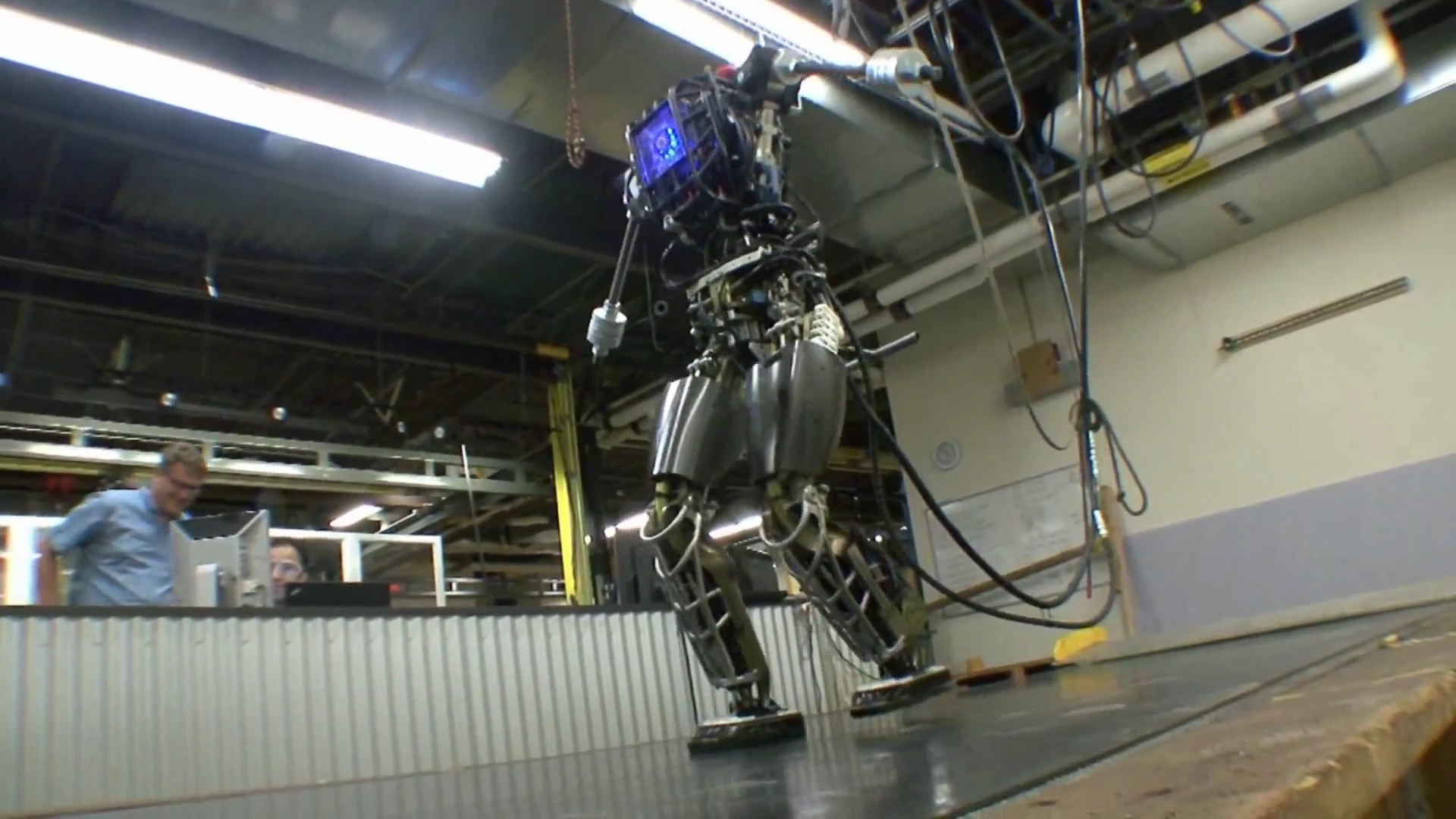 ATLAS walks on a treadmill with ease