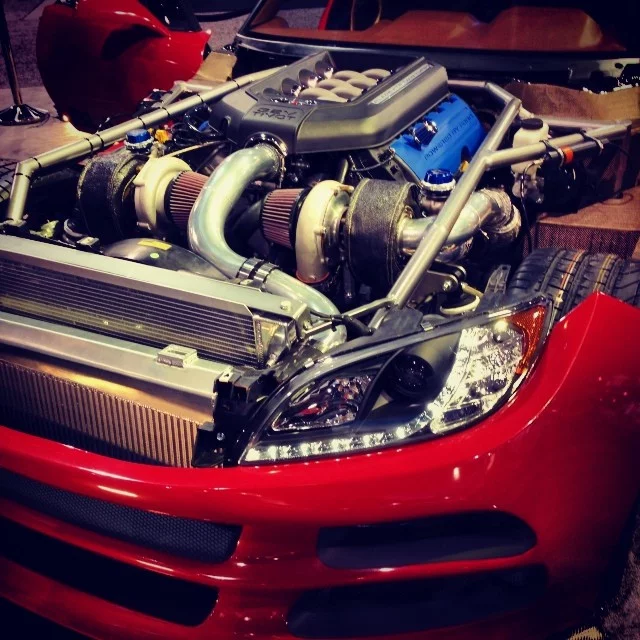 With the help of two turbochargers, the 5.0-liter V8 puts out 750 horses