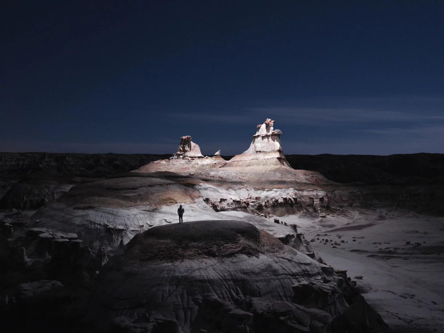 These Lux Noctis images were the first of Wu's experiments using drone light to photograph landscapes at night
