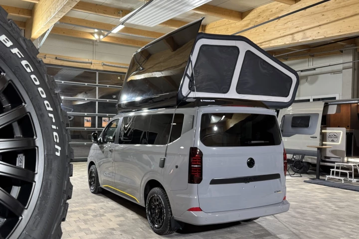 The all-new Rhön Camp Ultimate VW camper van with inflatable roof