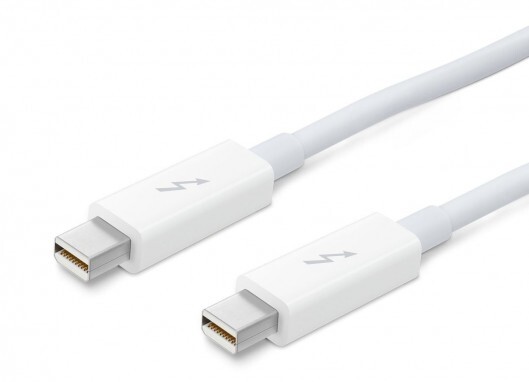 The EchoExpressCard/34 requires Apple's Thunderbolt cable