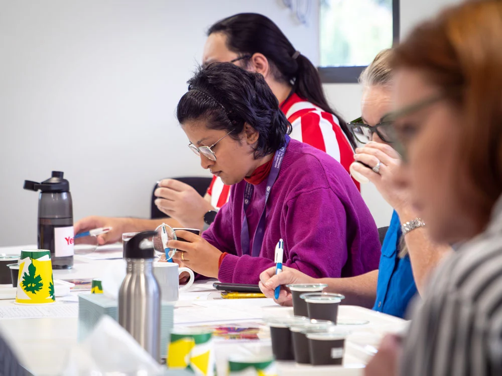 The University of Queensland tasting panel evaluated samples from the University of New South Wales team's cold brew experiments for aroma, texture, flavor and aftertaste