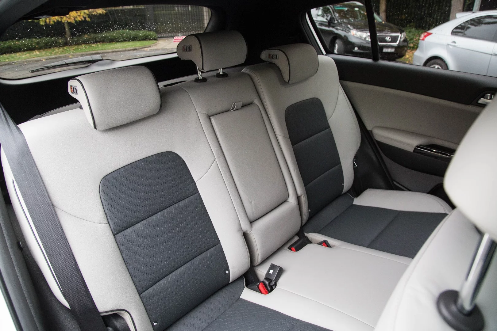 The back seats in the Sportage are spacious, even with tall drivers in the front seats