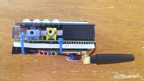 After tapping the numbers on the touchscreen interface, the SIM900 module that's connected via UART to the Raspberry Pi activates and a pair of boom-packing headphones are used to converse with the recipient
