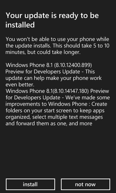 Members of the Preview for Developers program can install the update now