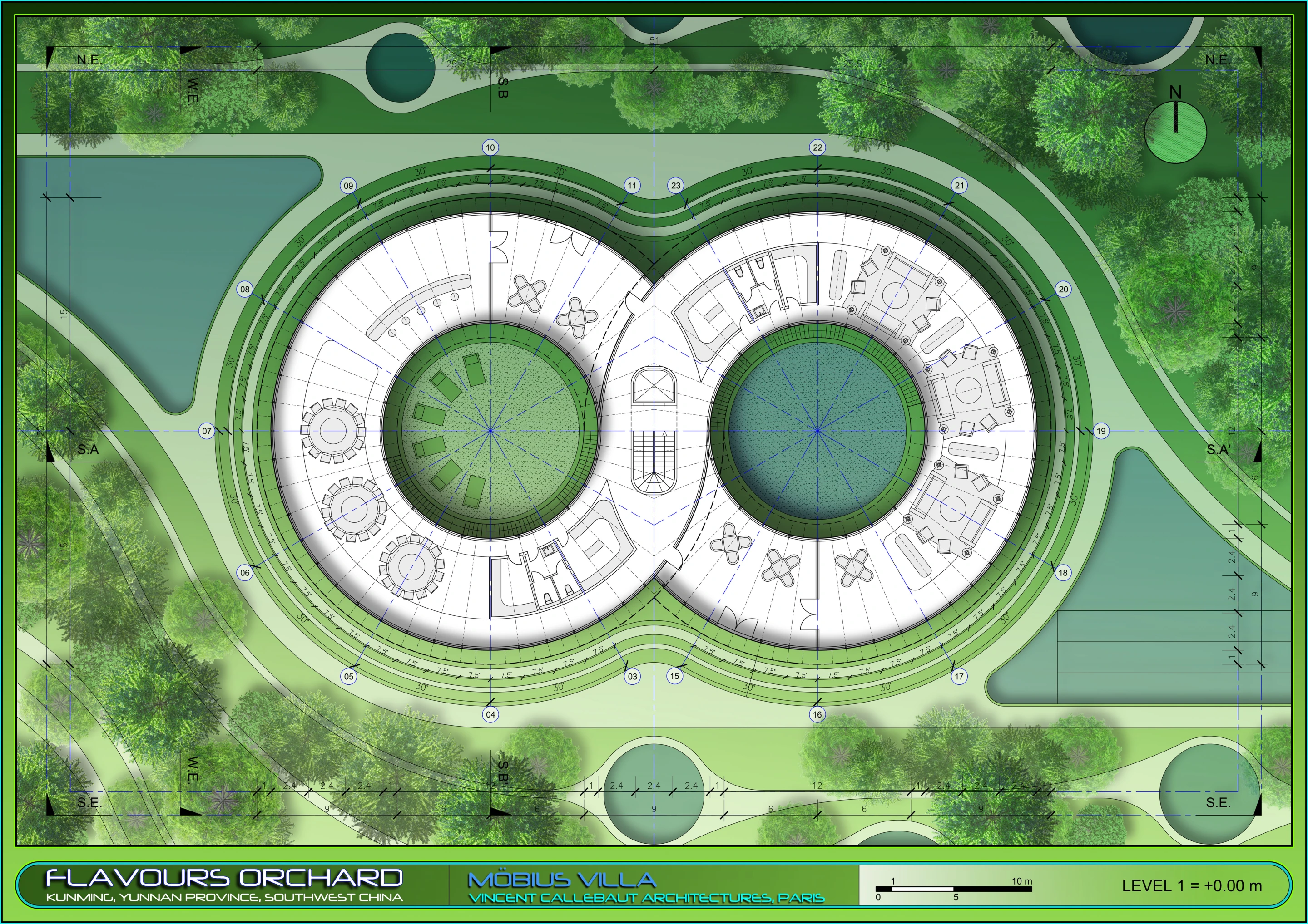 Mobius Villa level1 (Image: Vincent Callebaut Architectures)