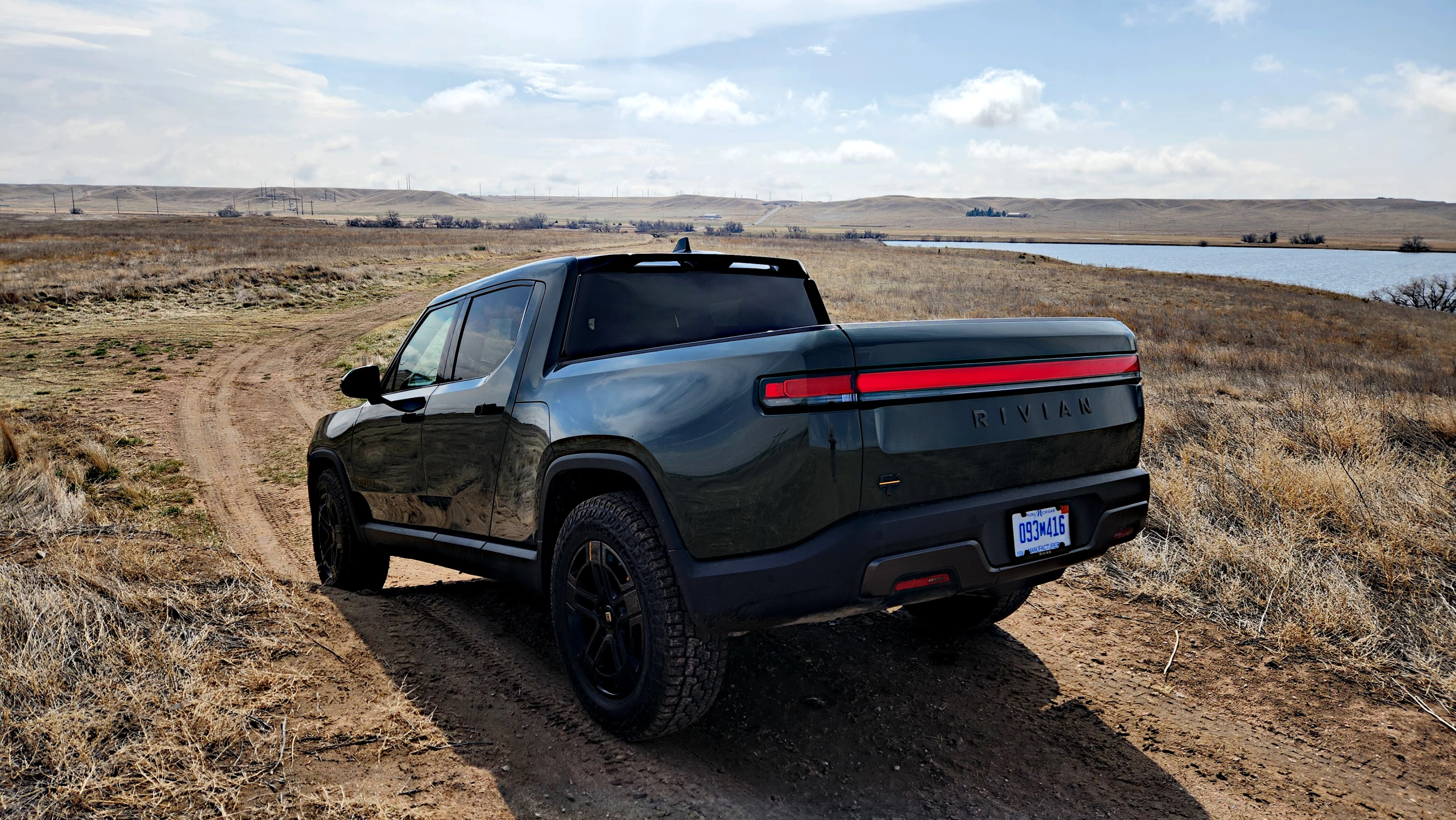 When off-road, the Rivian R1T has various ride height and torque controls