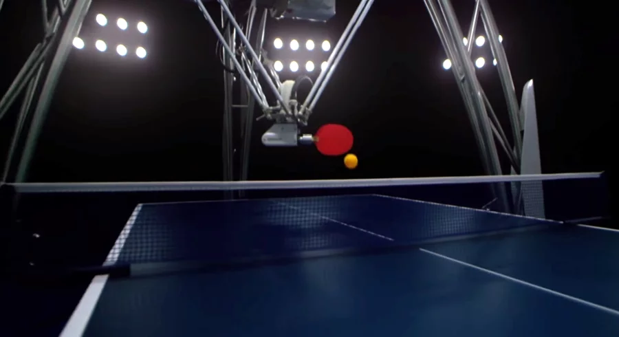 The robot is designed to enter into long rallies with human opponents