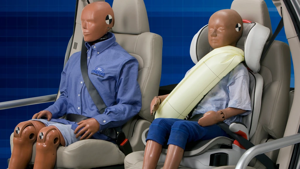 Ford's new inflatable seatbelts, which are designed to provide additional protection for rear-seat occupants