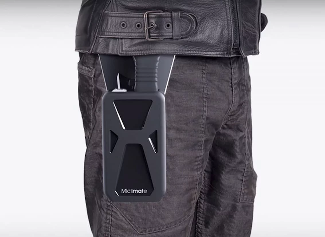 MiClimate is designed to keep motorcyclists cool in hot weather and warm in cold without risking their safety