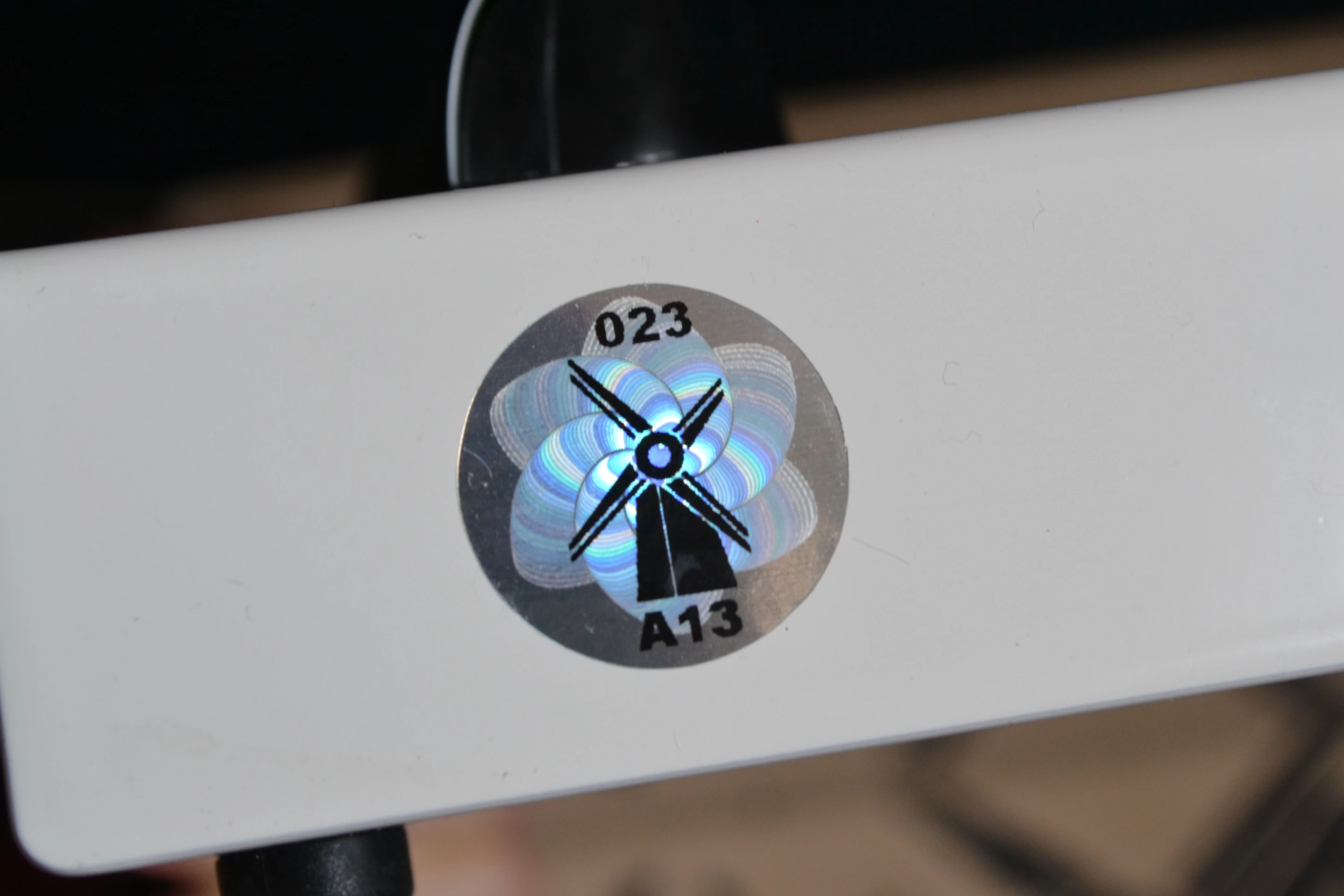 Each unit sports a numbered hologram sticker