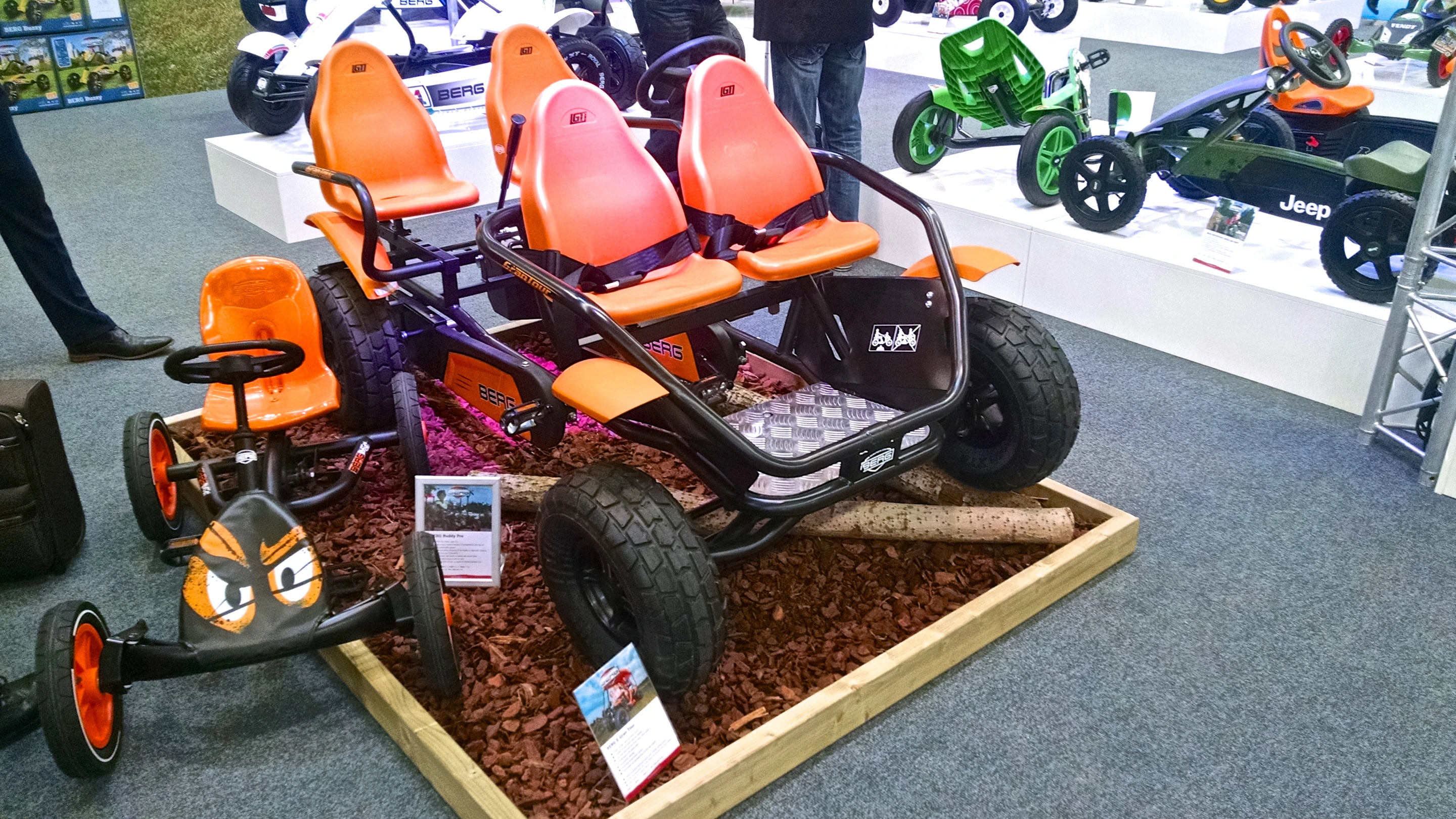 Another interesting bicycle innovation, this BERG E-Gran Tour is an electric-assist, pedaled four-wheeler good for the whole family (Photo: C.C. Weiss/Gizmag)