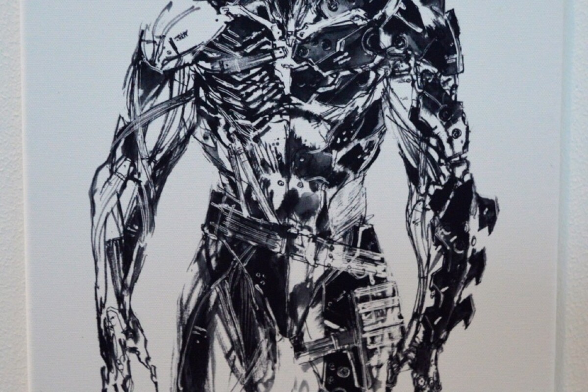 Raiden, a sketch by Konami's Yoji Shinkawa from Metal Gear Rising: Revengeance, is among the work being auctioned for charity