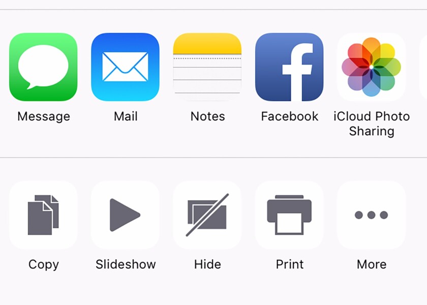 Images can be hidden inside the Photos app