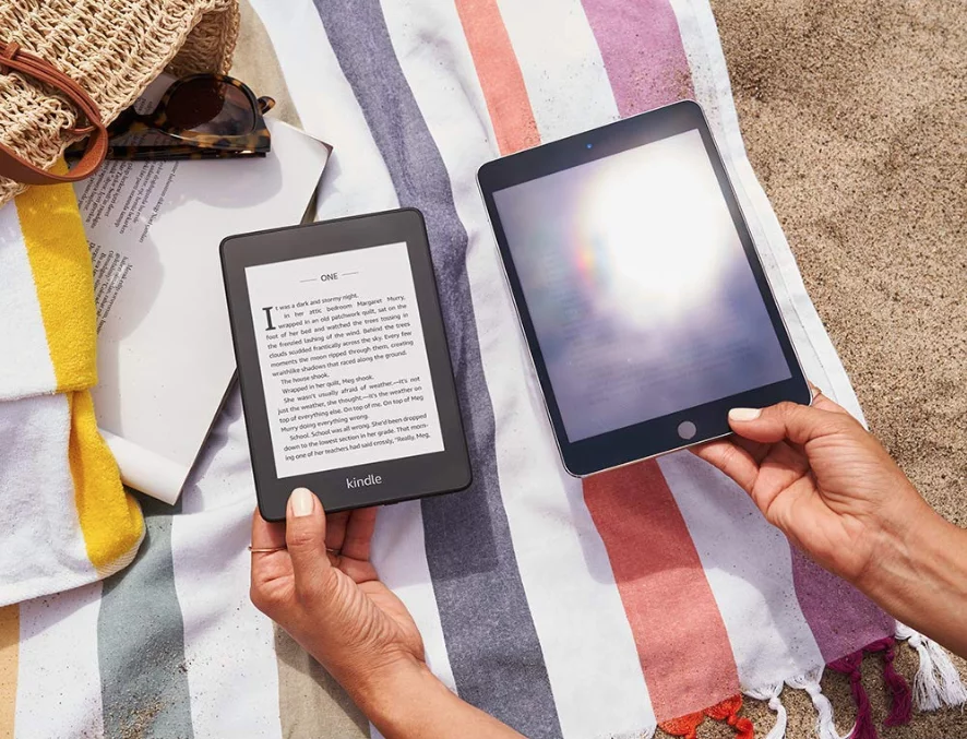 The new Kindle Paperwhite features an adjustable front light to account for daytime glare