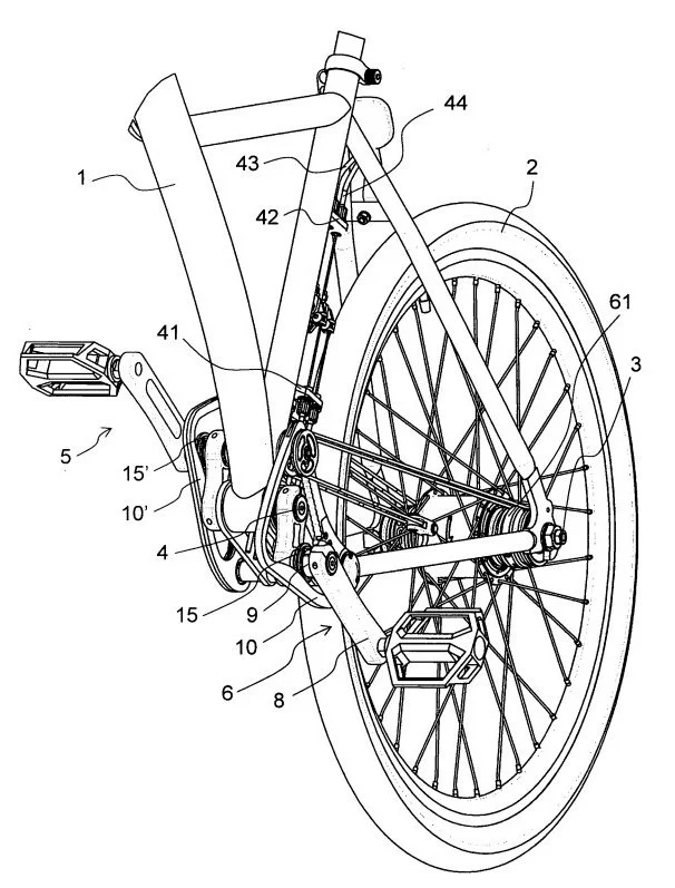 Technical drawing of the Stringbike system