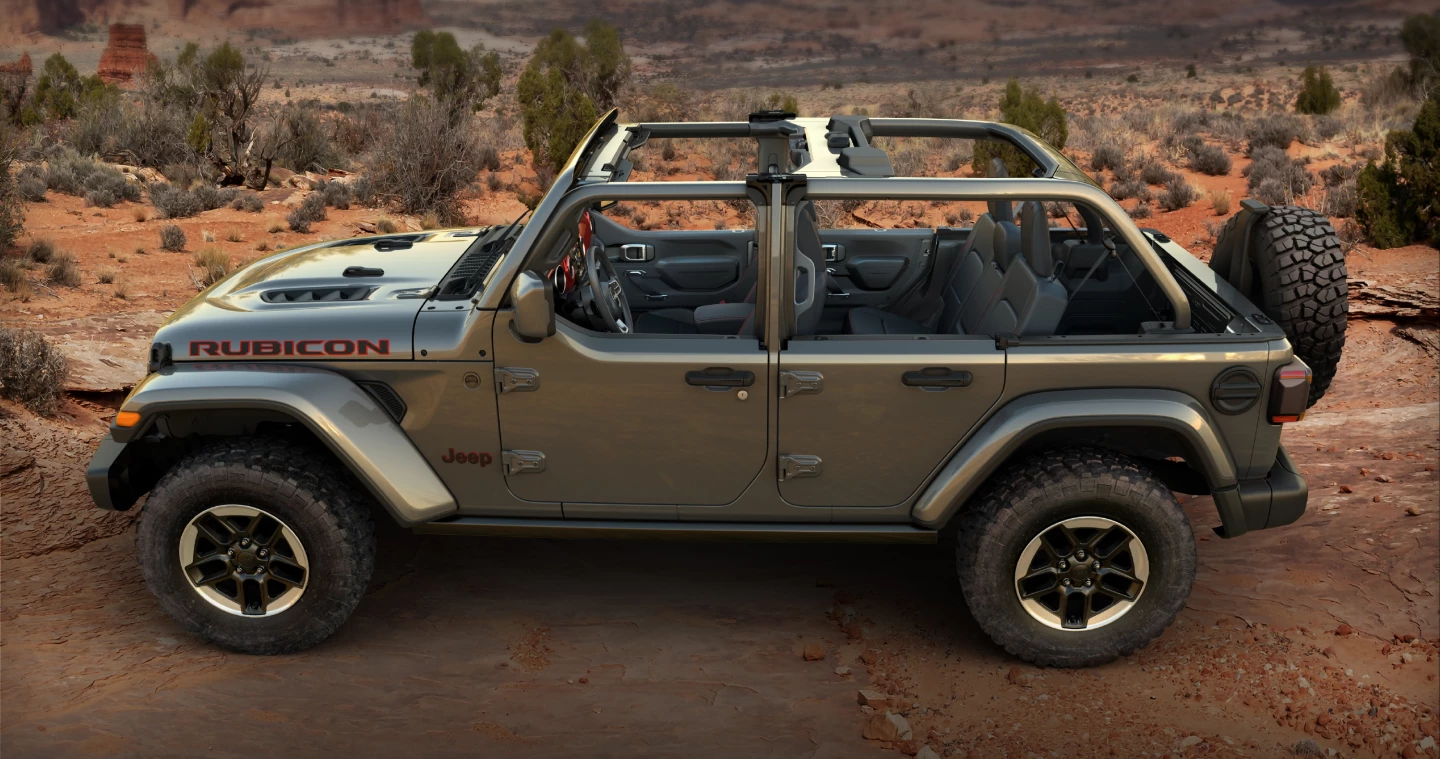 New JPP half doors are available for the Rubicon 392 and other Wrangler models as part of the Dual Door Group option