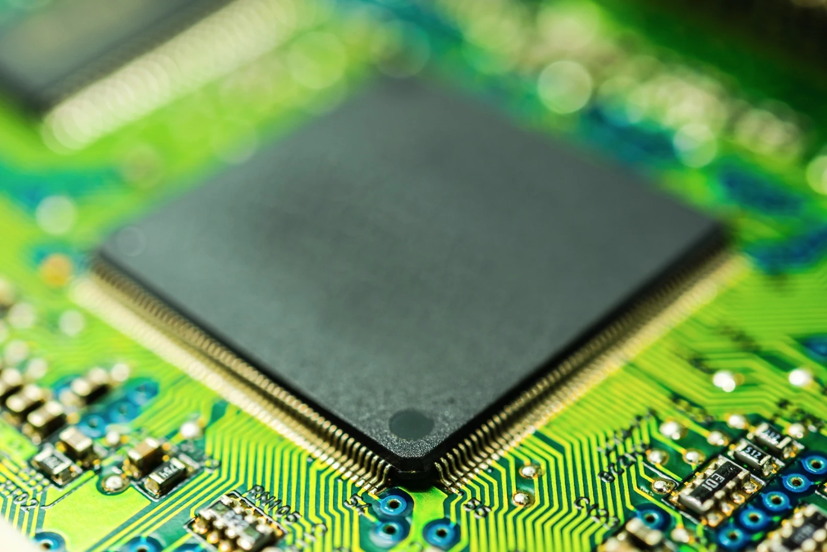Researchers in Singapore and Germany have developed a chip that can not only process data, like the one above, but can also act as memory storage