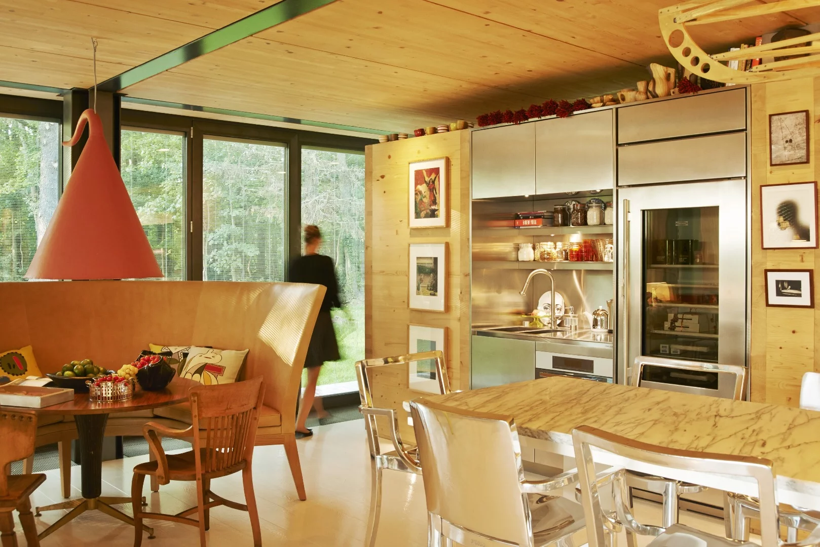 Inside the Montfort show-home from the Prefabricated Accessible Technological Homes (or P.A.T.H.) range, a line of prefab dwellings that generate significantly more energy than they require