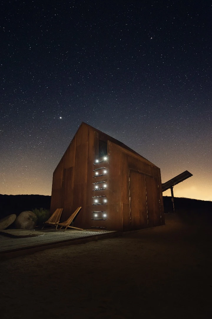 The Folly gets all its power from a solar panel array