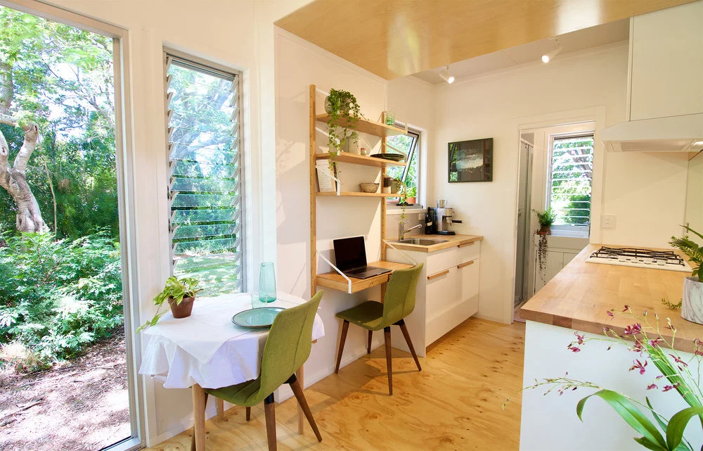 The Swallowtail includes a small dining table