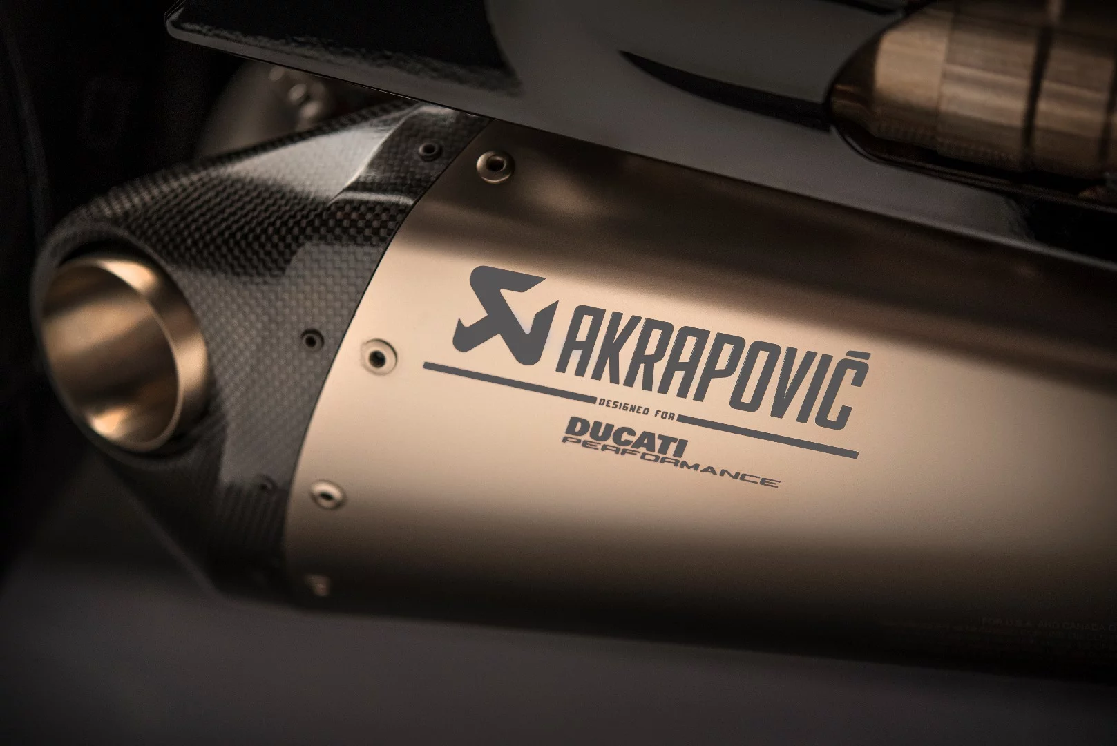 The Akrapovic exhaust makes things lighter and louder