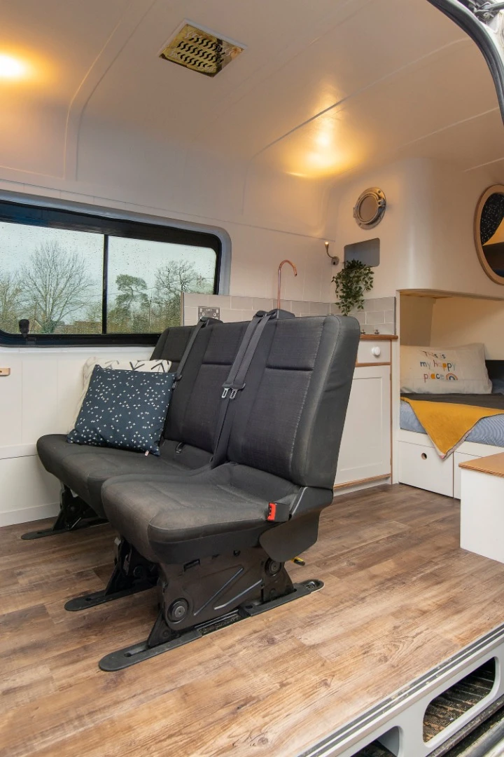 Stepping inside this van is like stepping into a home not a camper