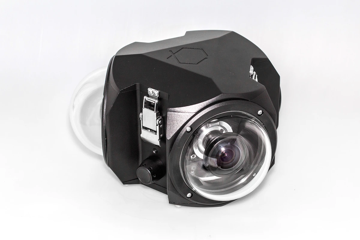The Boxfish 360 rig is made up of three cameras in a waterproof rig, that can dive to 300 m (984 ft)