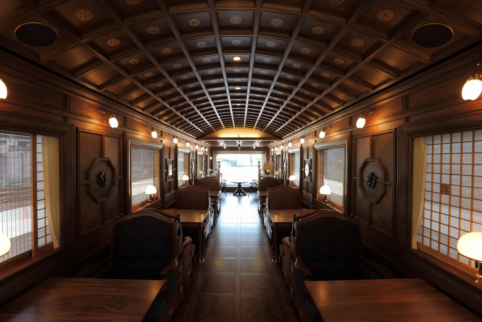 The Seven Stars' cabins have been built using traditional materials such as "hinoki" cypress wood