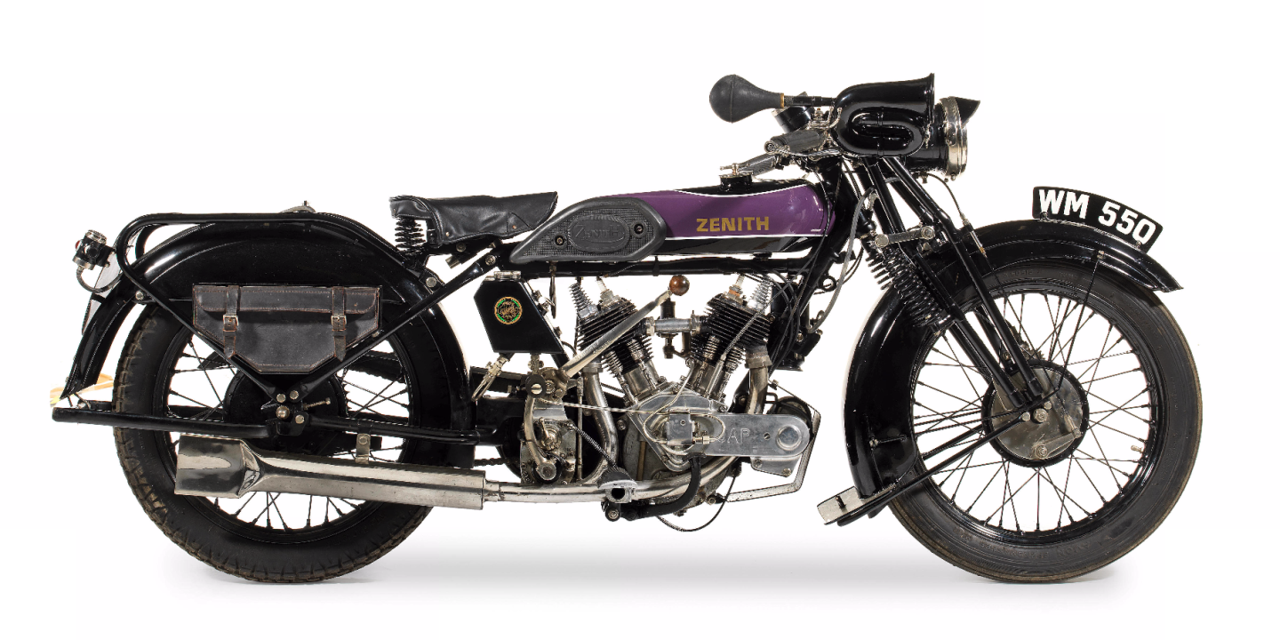1927 Zenith-JAP 678cc Model 6-80, Price: £27,600 ($36,669), Auction Description