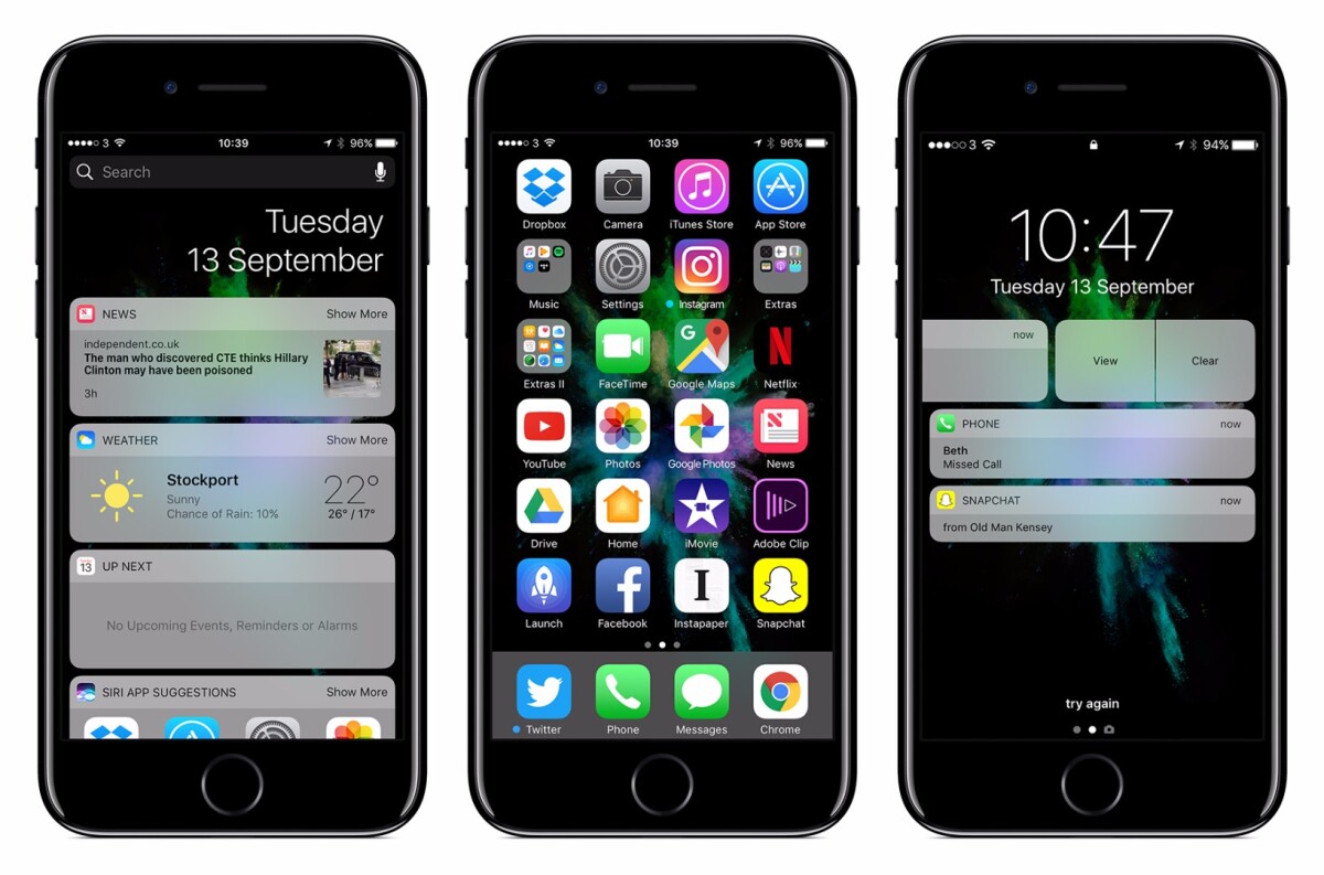 The lock screen has been revamped, and to us feels more intuitive, with the option to dip into and respond to notifications directly