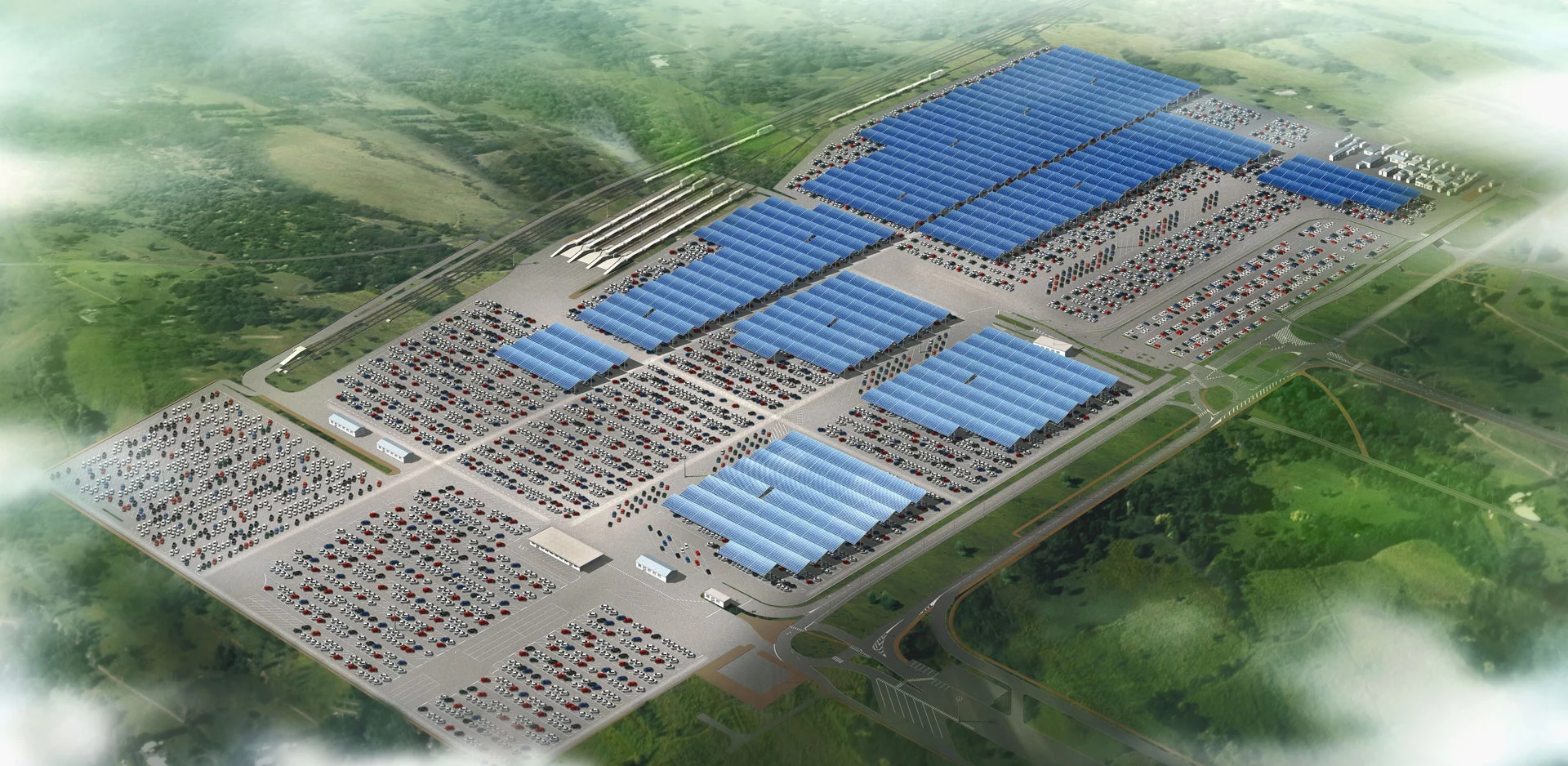 The solar panels on the roofs of Renault's French plants will cover an area equivalent to 63 football fields