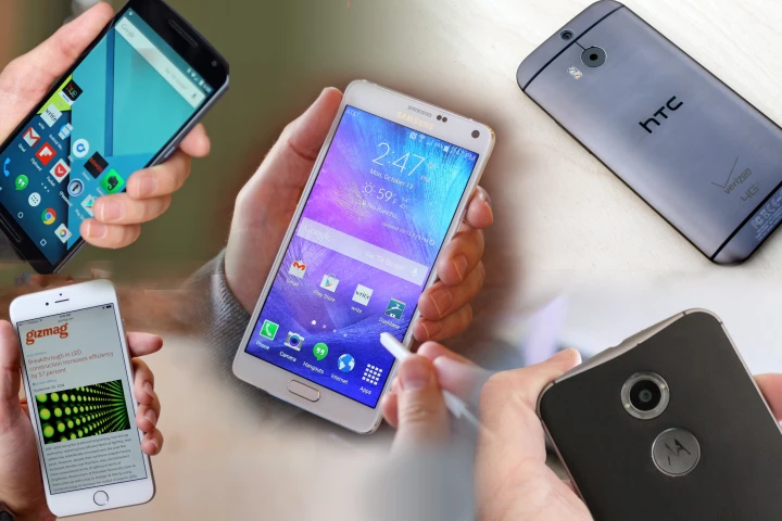 The Gizmag mobile team picks its five favorite smartphones of 2014 (Photo: Gizmag.com)