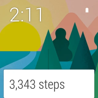 An Android Wear home screen