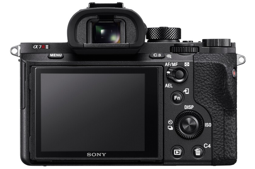 The Sony A7R II has a newly refined OLED electronic viewfinder with 2,359k dots, along with a tilting 3-inch LCD with 1,228k dots
