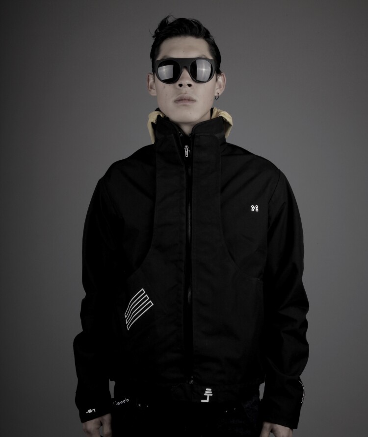 The MJ v01 MIDI Controller Jacket conceals a variety of sensors that sync to iOS and Android devices to create electronic music through the wearer's movements