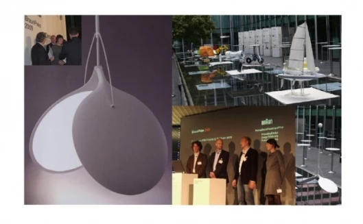 Young German designer Johanna Schoemaker was last night awarded the BraunPrize for her Clam OLED lamp design