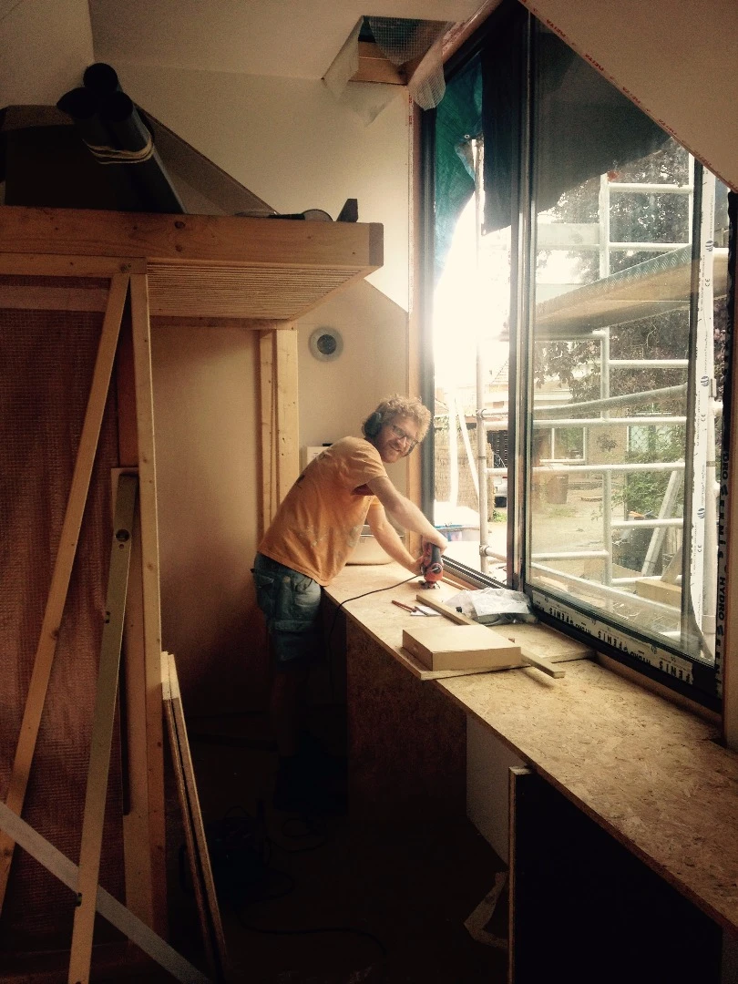The home was built using a timber-frame and a steel roof