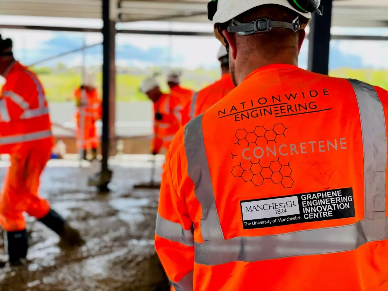 A slab has been poured for a new gym building in England using graphene-enhanced concrete in a world first