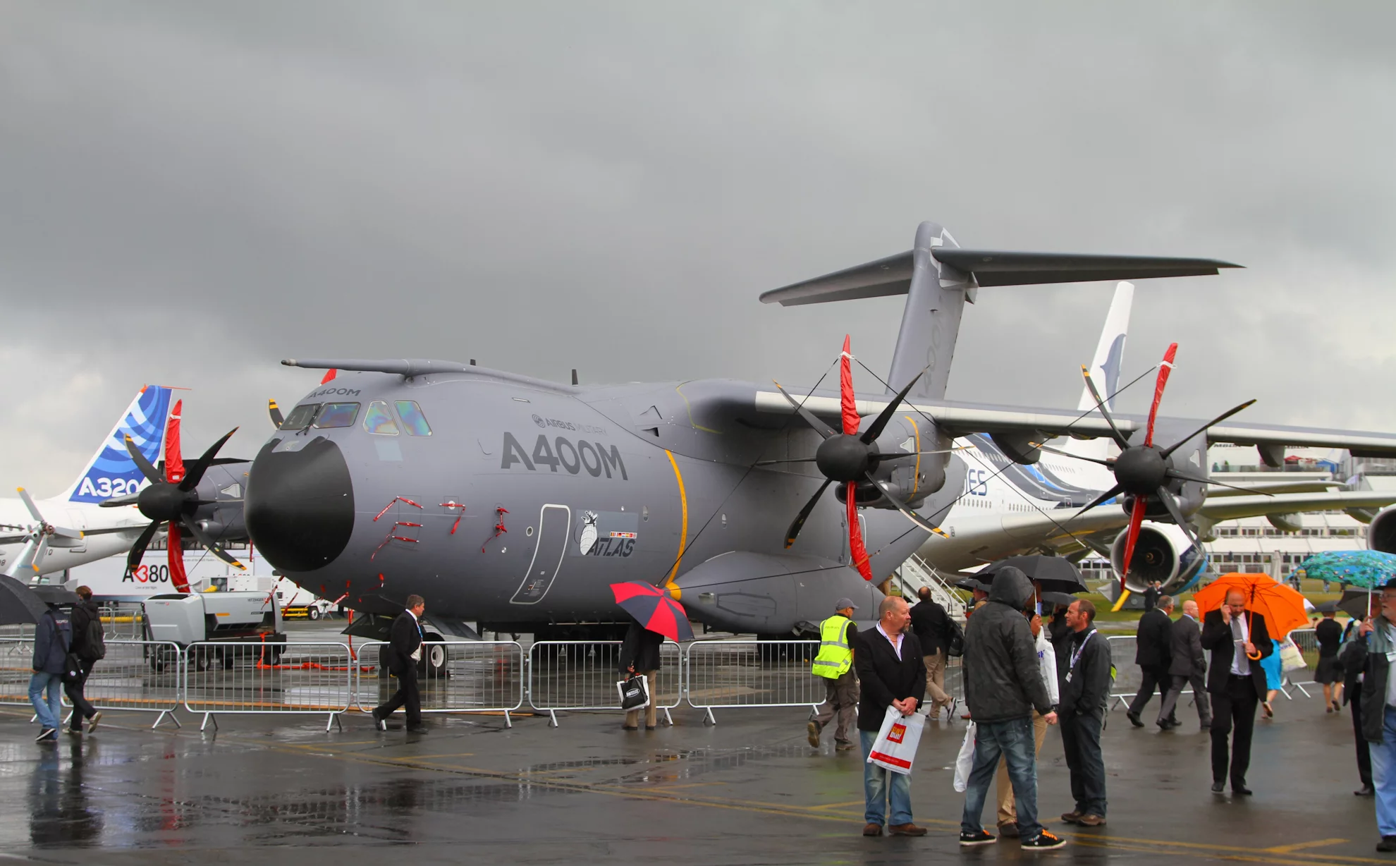 Still in testing, the Airbus A400M Atlas was slated to fly at Farnborough this year, but was ultimately unable to do so (Photo: Gizmag)